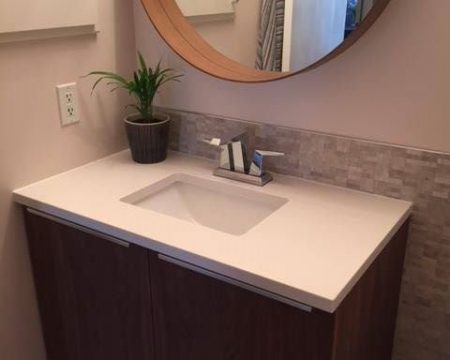 White Quartz Bathroom Vanity